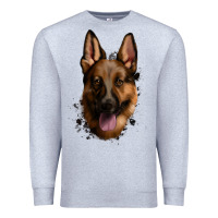 Heather Grey German Shepherd Premium Sweatshirt - Jasminsmagicworld