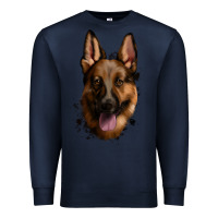 Navy German Shepherd Premium Sweatshirt - Jasminsmagicworld