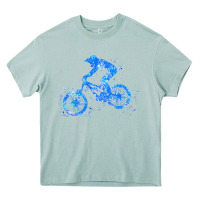 Arona downhill mountain bike t  shirt downhill mountain bike jump blue water Heavy Core Tee - linhVisuals