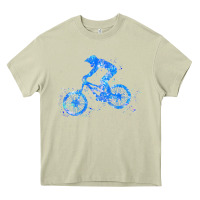 Mossy downhill mountain bike t  shirt downhill mountain bike jump blue water Heavy Core Tee - linhVisuals