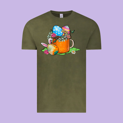 Easter Coffee Vintage Tee Designed By Cowhidedigitalart