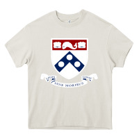 Cream upenn shield with banner Heavy Core Tee - linhVisuals