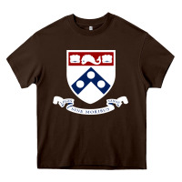 Chocolate Brown upenn shield with banner Heavy Core Tee - linhVisuals