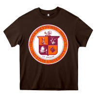 Chocolate Brown virginia tech seal Heavy Core Tee - linhVisuals