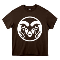 Chocolate Brown colorado state rams Heavy Core Tee - linhVisuals