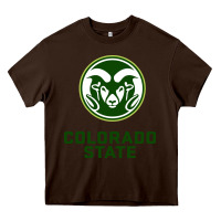 Chocolate Brown colorado state rams Heavy Core Tee - linhVisuals