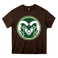 Chocolate Brown colorado state rams Heavy Core Tee - linhVisuals