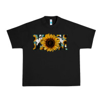 Black Sunflower Cowhide Mom Urban Heavy Tee - Jasminsmagicworld