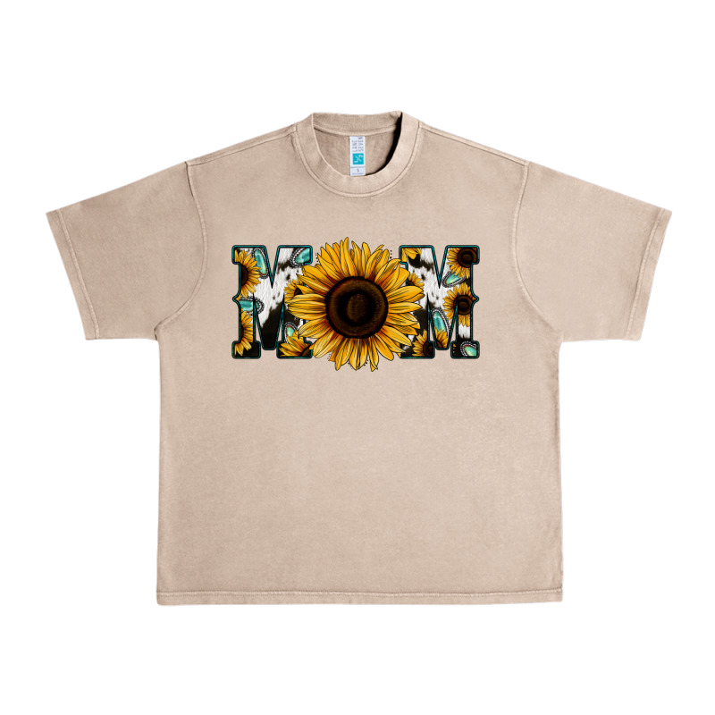 Sunflower Cowhide Mom Urban Heavy Tee by Jasminsmagicworld | Teevron