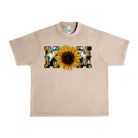 French Oak Sunflower Cowhide Mom Urban Heavy Tee - Jasminsmagicworld