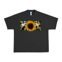 Pigment Black Sunflower Cowhide Mom Urban Heavy Tee - Jasminsmagicworld