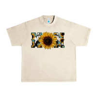 Sandshell Sunflower Cowhide Mom Urban Heavy Tee - Jasminsmagicworld