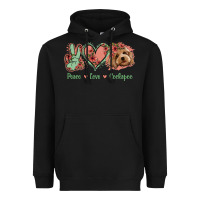 Black Peace Love Cockapoo Heavyweight Hoodie - Jasminsmagicworld