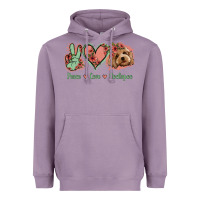 Lavender Peace Love Cockapoo Heavyweight Hoodie - Jasminsmagicworld