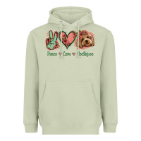 Matcha Peace Love Cockapoo Heavyweight Hoodie - Jasminsmagicworld