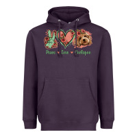 Plum Peace Love Cockapoo Heavyweight Hoodie - Jasminsmagicworld