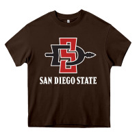 Chocolate Brown san diego state aztecs Heavy Core Tee - linhVisuals