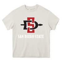 Cream san diego state aztecs Heavy Core Tee - linhVisuals
