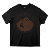 Black university of wyoming cowboys Heavy Core Tee - linhVisuals