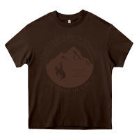 Chocolate Brown university of wyoming cowboys Heavy Core Tee - linhVisuals