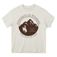 Cream university of wyoming cowboys Heavy Core Tee - linhVisuals