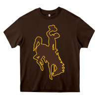Chocolate Brown university of wyoming cowboys Heavy Core Tee - linhVisuals