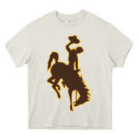 Cream university of wyoming cowboys Heavy Core Tee - linhVisuals