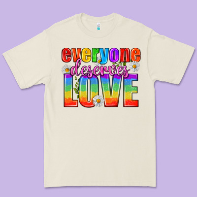 Everyone Deserves Love Pride Lgbtq Premium Tee Designed By Bundleandbundleshop