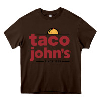 Chocolate Brown taco john's Heavy Core Tee - linhVisuals