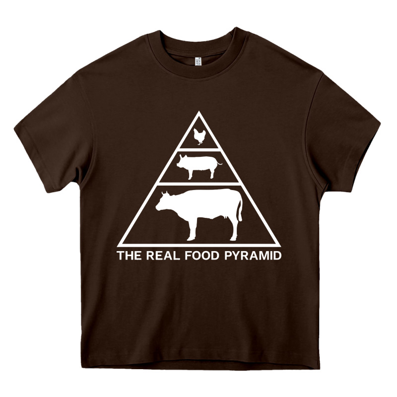 The Real Food Pyramid Carnivore Heavy Core Tee by linhVisuals | Teevron