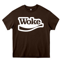 Chocolate Brown Woke Heavy Core Tee - linhVisuals