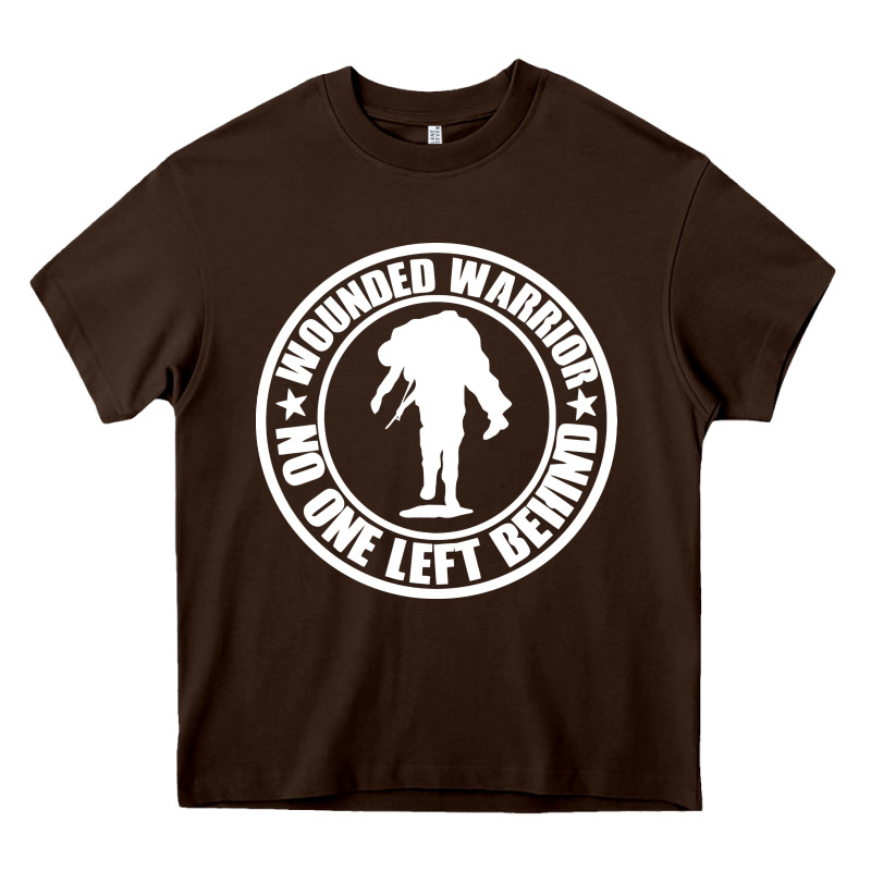 Wounded Warrior No One Left Behind War Veteran Heavy Core Tee by linhVisuals | Teevron