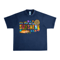Navy be the sunshine Urban Heavy Tee - CowhideDigitalArt