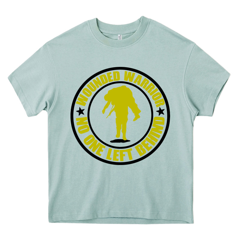 Wounded Warrior No One Left Behind War Veteran Heavy Core Tee by linhVisuals | Teevron