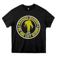 Black Wounded Warrior No One Left Behind War Veteran Heavy Core Tee - linhVisuals
