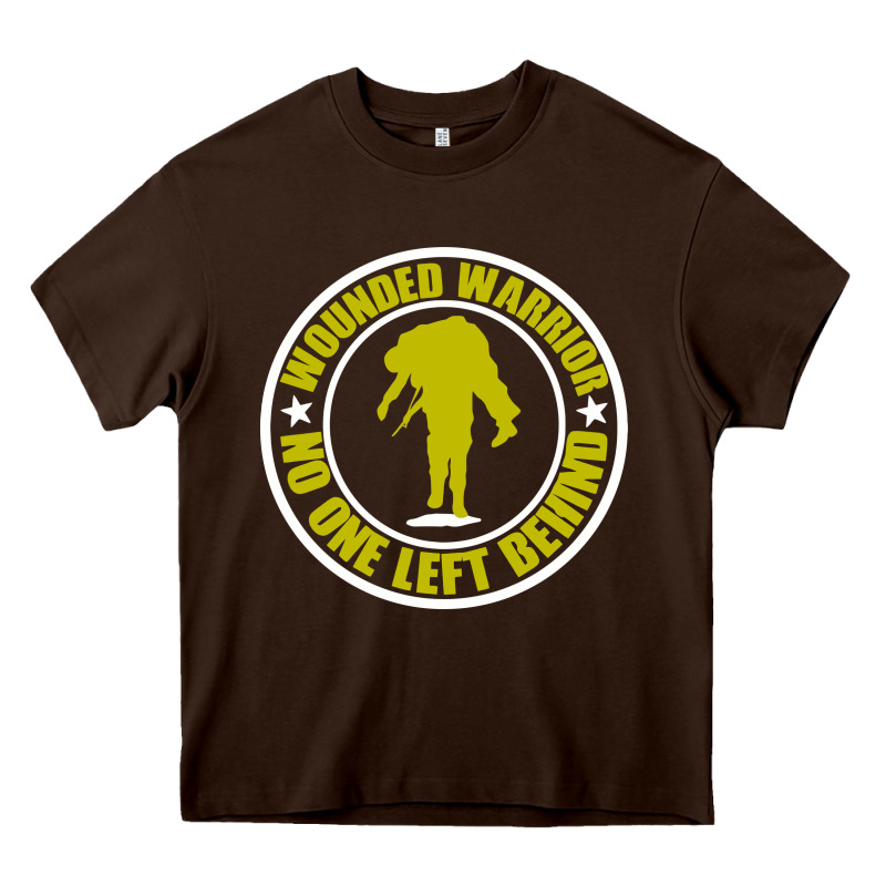 Wounded Warrior No One Left Behind War Veteran Heavy Core Tee by linhVisuals | Teevron