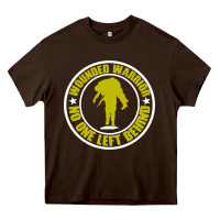 Chocolate Brown Wounded Warrior No One Left Behind War Veteran Heavy Core Tee - linhVisuals