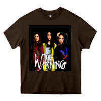 Chocolate Brown The warning Heavy Core Tee - linhVisuals