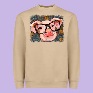 Fall Autumn Pig Heavyweight Sweatshirt Designed By Ranaportraitstore