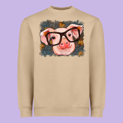 Fall Autumn Pig Heavyweight Sweatshirt Designed By Ranaportraitstore