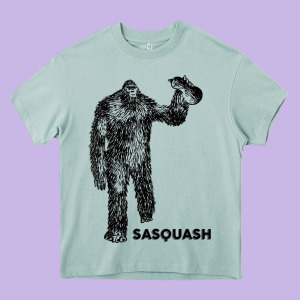 Cool Unique Sasquash Sasquatch And Squash Bigfoot T Shirt Heavy Core Tee Designed By Linhvisuals