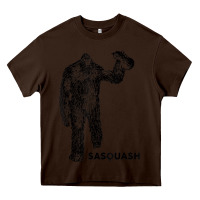 Chocolate Brown cool unique sasquash sasquatch and squash bigfoot t shirt Heavy Core Tee - linhVisuals