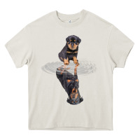 Rottweiler Reflection T Shirt Funny Father's Day Dog Gifts Heavy Core Tee | Teevron