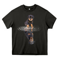 Asphalt rottweiler reflection t shirt funny father's day dog gifts Heavy Core Tee - linhVisuals