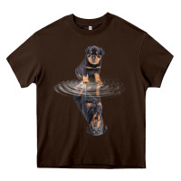 Chocolate Brown rottweiler reflection t shirt funny father's day dog gifts Heavy Core Tee - linhVisuals