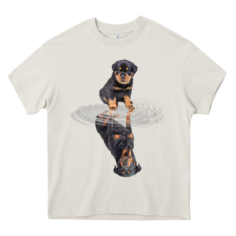 Rottweiler Reflection T Shirt Funny Father's Day Dog Gifts Heavy Core Tee by linhVisuals | Teevron