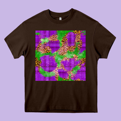 Mardi Gras Leopard Seamless Pattern Heavy Core Tee Designed By Fadigitalartstudio