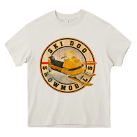Cream ski doo vintage snowmobiles Heavy Core Tee - linhVisuals