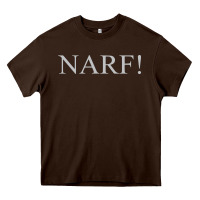 Chocolate Brown narf Heavy Core Tee - linhVisuals
