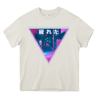Cream tired japanese otaku   abandoned city street art t shirt Heavy Core Tee - linhVisuals